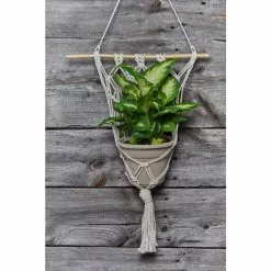 Primitive Planters Polypropylene Large Antique White Macrame Wall Planter -Deals Silky Store antique white primitive planters plant hangers 2060 31 1000