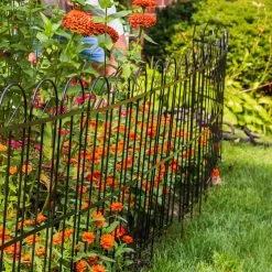 Gilbert & Bennett Yorkshire 39 in. Steel Garden Fence -Deals Silky Store black gilbert bennett garden fencing fb101 a 1f 1000