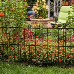 Gilbert & Bennett Yorkshire 39 in. Steel Garden Fence -Deals Silky Store black gilbert bennett garden fencing fb101 a 76 1000