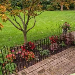 Gilbert & Bennett Canterbury 39 in. Steel Garden Fence -Deals Silky Store black gilbert bennett garden fencing fb102 a 76 1000