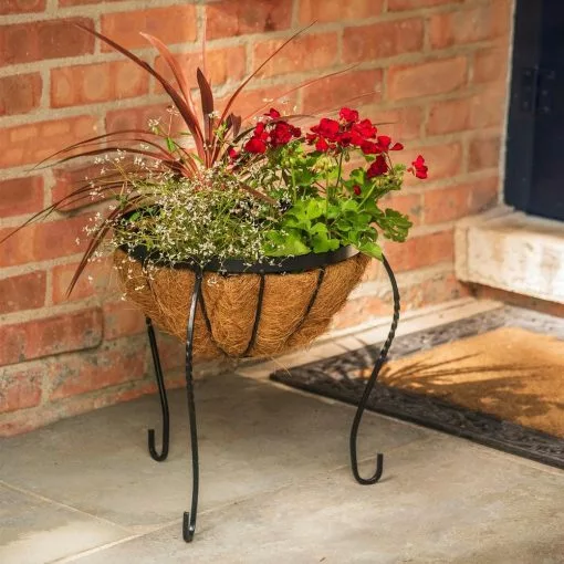Gilbert & Bennett Canterbury 14 in. Metal Basket Stand Planter -Deals Silky Store black gilbert bennett plant pots bscb15 b 64 1000