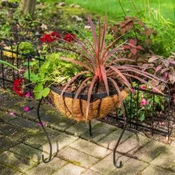 Gilbert & Bennett Canterbury 14 in. Metal Basket Stand Planter -Deals Silky Store black gilbert bennett plant pots bscb15 b fa 1000