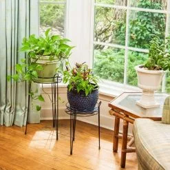 Gilbert & Bennett 15 in. Black Basic Metal Plant Stand -Deals Silky Store black gilbert bennett plant stands s1015 b 44 1000