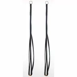 Primitive Planters 36 in. Black Fabric Plant Hangers (2-Pack)