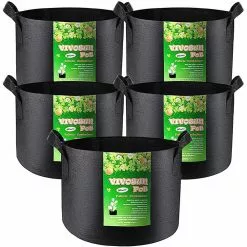 VIVOSUN 30 Gal. Heavy-Duty Nonwoven Fabric Plant Grow Bags with Handles (5-Pack)