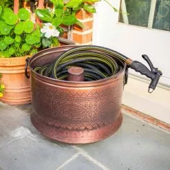 Gilbert & Bennett 150 ft. Embossed Hose Holder -Deals Silky Store bronze antique gilbert bennett hose reels hheirn 1f 1000