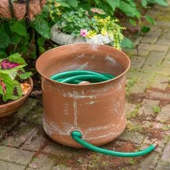 Gilbert & Bennett 150 ft. Cylinder Hose Holder -Deals Silky Store copper coated finish gilbert bennett hose reels hhcirn s 1f 1000