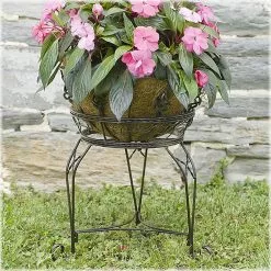 Gilbert & Bennett 15 in. Scroll Braided Bronze Steel Plant Stand -Deals Silky Store gilbert bennett planter saucers ci1115b bz 1f 1000