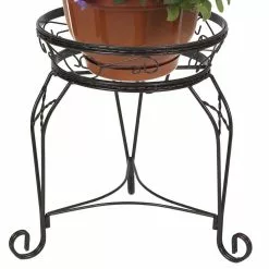 Gilbert & Bennett 15 in. Scroll Braided Bronze Steel Plant Stand -Deals Silky Store gilbert bennett planter saucers ci1115b bz 44 1000