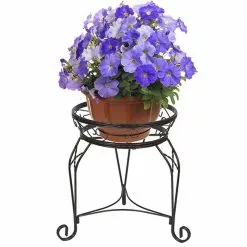 Gilbert & Bennett 15 in. Scroll Braided Bronze Steel Plant Stand -Deals Silky Store gilbert bennett planter saucers ci1115b bz 4f 1000