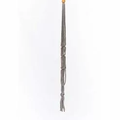 Primitive Planters 30 in. Gray Polypropylene Macrame Plant Hanger