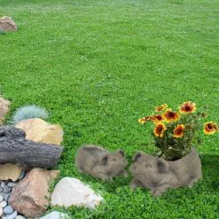 Seasonal Abode Inc Neo Gray Manon Pig Planter -Deals Silky Store gray seasonal abode inc plant pots d76711 31 1000