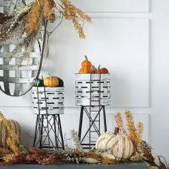 Seasonal Abode Inc Narciso Metal Planter -Deals Silky Store gray seasonal abode inc plant pots fa824 31 1000