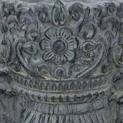 Seasonal Abode Inc Jebris Metal Planter -Deals Silky Store gray seasonal abode inc plant pots sa60010 ds 1f 1000