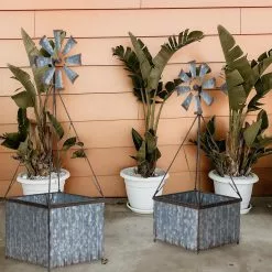 Seasonal Abode Inc Jessie 24 in. x 9 in. x 9 in. Gray Iron Window Boxes and Troughs -Deals Silky Store gray seasonal abode inc planter boxes fa838 31 1000