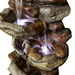 Maocao hoom Outdoor 4-Tier Resin Fountain with LED Light 9 Maocao hoom Outdoor 4-Tier Resin Fountain with LED Light -Deals Silky Store maocao hoom freestanding fountains dj c 3038017 1f 1000