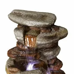 Maocao hoom Outdoor 4-Tier Resin Fountain with LED Light 10 Maocao hoom Outdoor 4-Tier Resin Fountain with LED Light -Deals Silky Store maocao hoom freestanding fountains dj c 3038017 44 1000