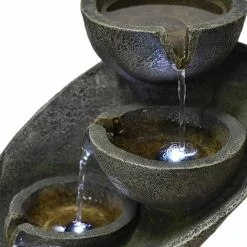 Maocao hoom Outdoor 6-Tier Resin Water Fountain with LED -Deals Silky Store maocao hoom freestanding fountains dj c 3038130 4f 1000