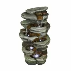 Maocao hoom 5-Tier Outdoor Water Fountain with LED