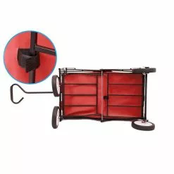 Maocao hoom 3.6 cu. ft. Steel Garden Cart Folding Wagon in Red -Deals Silky Store maocao hoom garden carts dj c 22701511 1 4f 1000