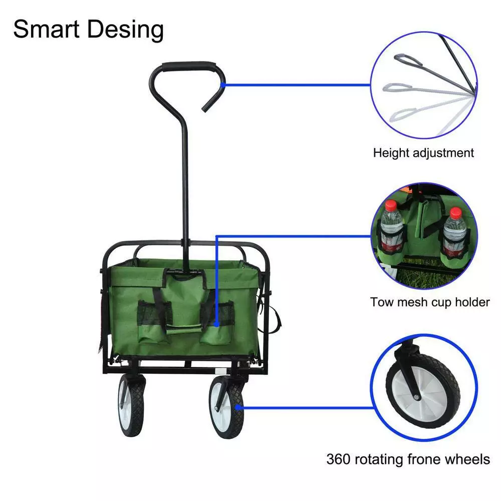 Maocao hoom 4 cu. ft. Steel Folding Garden Cart 4 Maocao hoom 4 cu. ft. Steel Folding Garden Cart - Image 4