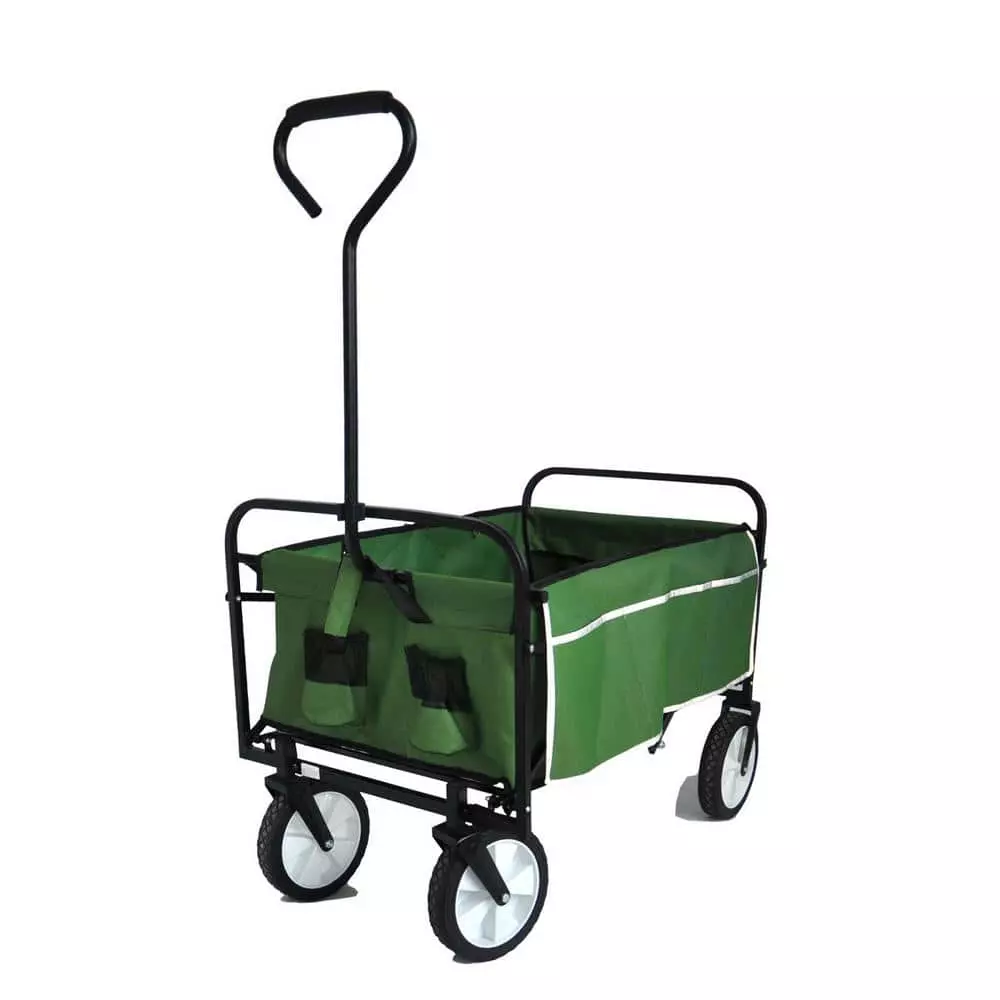 Maocao hoom 4 cu. ft. Steel Folding Garden Cart 1 Maocao hoom 4 cu. ft. Steel Folding Garden Cart