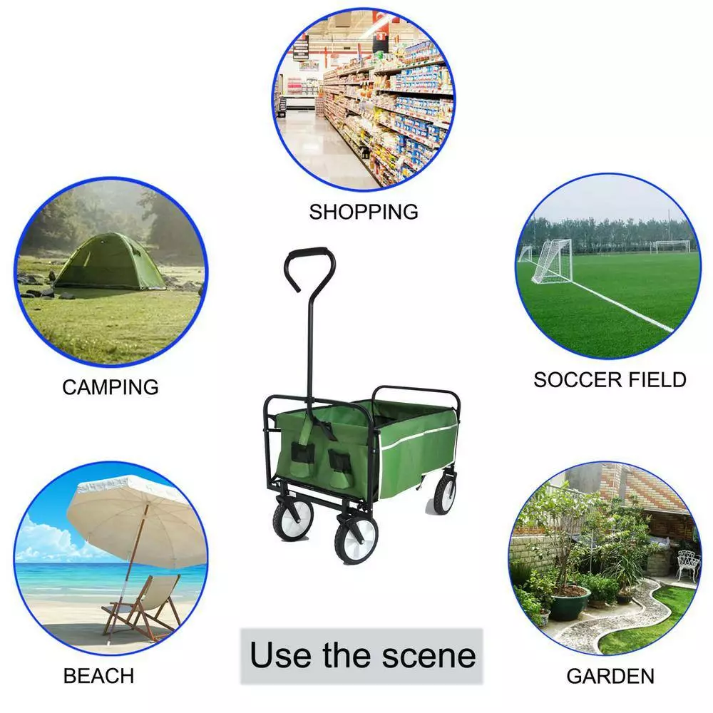 Maocao hoom 4 cu. ft. Steel Folding Garden Cart 6 Maocao hoom 4 cu. ft. Steel Folding Garden Cart - Image 6