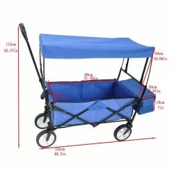 Maocao hoom Blue 3.5 cu.ft. Steel Garden Cart -Deals Silky Store maocao hoom garden carts dj c w22721200 76 1000