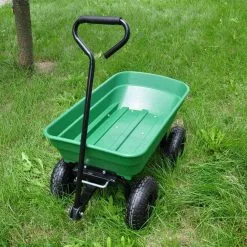 Maocao hoom 3 cu. ft. Steel Garden Cart Folding Wagon Green Color with 10 in. Pneumatic Tires -Deals Silky Store maocao hoom garden carts dj c w22721201 fa 1000