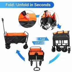 Maocao hoom 4 cu. ft. Steel Folding Garden Cart -Deals Silky Store maocao hoom garden carts dj c w22735704 44 1000