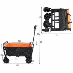 Maocao hoom 4 cu. ft. Steel Folding Garden Cart -Deals Silky Store maocao hoom garden carts dj c w22735704 76 1000