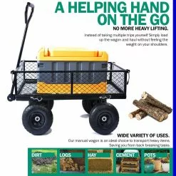 Maocao hoom 3.5 cu.ft. Steel Garden Cart -Deals Silky Store maocao hoom garden carts mzw227 41280 4f 1000