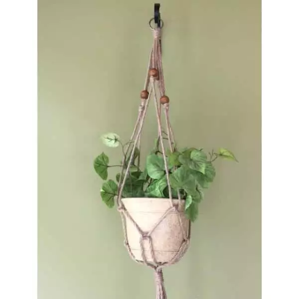 Primitive Planters 30 in. All Natural Jute Plant Hanger (2-Pack) 3 Primitive Planters 30 in. All Natural Jute Plant Hanger (2-Pack) - Image 3