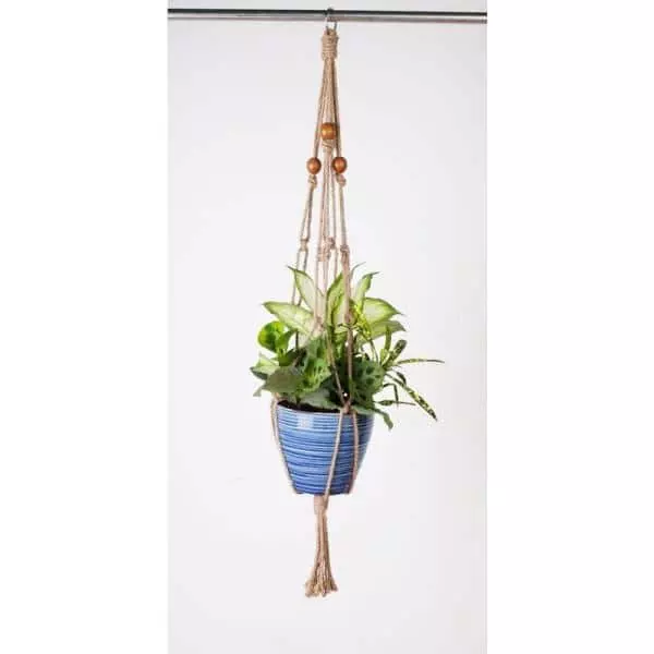 Primitive Planters 30 in. All Natural Jute Plant Hanger (2-Pack) 2 Primitive Planters 30 in. All Natural Jute Plant Hanger (2-Pack) - Image 2