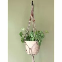 Primitive Planters 42 in. All Natural Jute Plant Hanger (2-Pack) -Deals Silky Store natural primitive planters plant hangers 1555 31 1000
