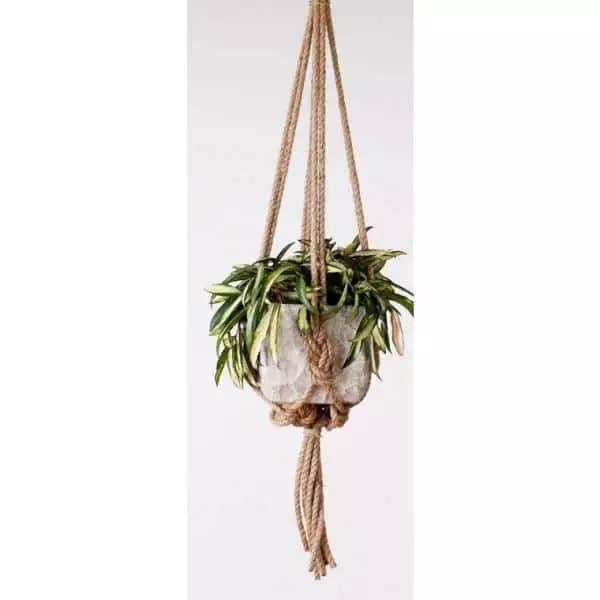 Primitive Planters 36 in. Natural Jute Knotted Rope Plant Hanger (2-Pack) 3 Primitive Planters 36 in. Natural Jute Knotted Rope Plant Hanger (2-Pack) - Image 3