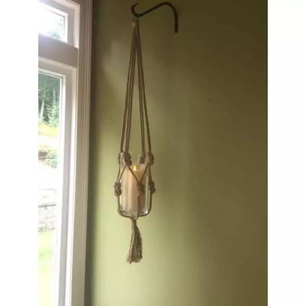 Primitive Planters 36 in. Natural Jute Knotted Rope Plant Hanger (2-Pack) 2 Primitive Planters 36 in. Natural Jute Knotted Rope Plant Hanger (2-Pack) - Image 2