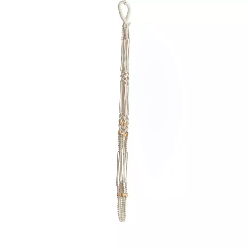 Primitive Planters 42 in. Off White Woven Cotton No Tassel Woven Plant Hanger 1 Primitive Planters 42 in. Off White Woven Cotton No Tassel Woven Plant Hanger