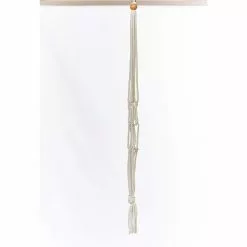 Primitive Planters 36 in. Off White Polypropylene Macrame Plant Hanger