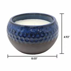 PATIO ESSENTIALS 50 oz. Five Wick Citronella Candle in Ceramic Pot - Blue -Deals Silky Store patio essentials citronella candles 201180sb 40 1000