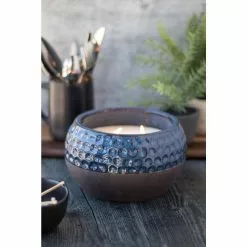 PATIO ESSENTIALS 50 oz. Five Wick Citronella Candle in Ceramic Pot - Blue -Deals Silky Store patio essentials citronella candles 201180sb 76 1000