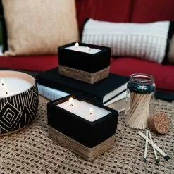 PATIO ESSENTIALS 6 oz. Rectangular Ceramic Citronella Candle with Rope Accent (3-Pack) 8 PATIO ESSENTIALS 6 oz. Rectangular Ceramic Citronella Candle with Rope Accent (3-Pack) -Deals Silky Store patio essentials citronella candles 201949b spk 1f 1000