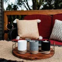 PATIO ESSENTIALS 4.8 oz. Cement Citronella Candle with Rope Accent (3-Pack) -Deals Silky Store patio essentials citronella candles 202340b spk 1f 1000