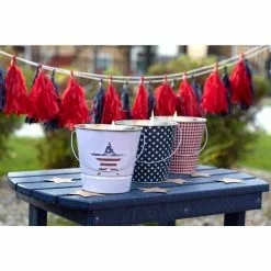 PATIO ESSENTIALS 18 oz. Citronella Candle White Flag Bucket (3-Pack) -Deals Silky Store patio essentials citronella candles 21092us 1f 1000