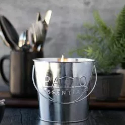 PATIO ESSENTIALS 17 oz. Citronella Candle Galvanized Bucket (4-Pack) -Deals Silky Store patio essentials citronella candles 21257g 4f 1000