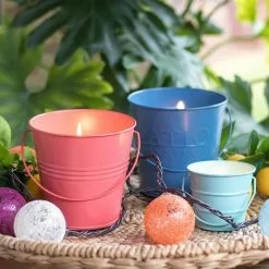 PATIO ESSENTIALS 17 oz. Citronella Painted Bucket -Deals Silky Store patio essentials citronella candles 21257p 1f 1000