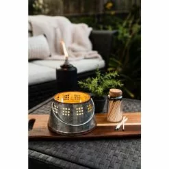 PATIO ESSENTIALS 24 oz. Triple Wick Citronella Candle Rustic Metal (4-Pack) -Deals Silky Store patio essentials citronella candles 21350g 4f 1000