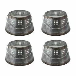 PATIO ESSENTIALS 24 oz. Triple Wick Citronella Candle Rustic Metal (4-Pack)
