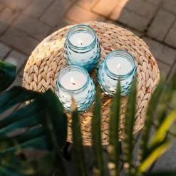 PATIO ESSENTIALS 9 oz. Glass Pineapple Citronella and Lemongrass Candle (3-Pack) -Deals Silky Store patio essentials citronella candles 220044b spk 4f 1000