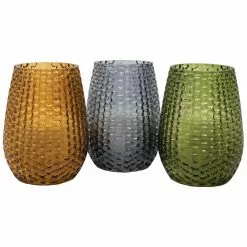 PATIO ESSENTIALS 9 oz. Dotted Glass Citronella Candle